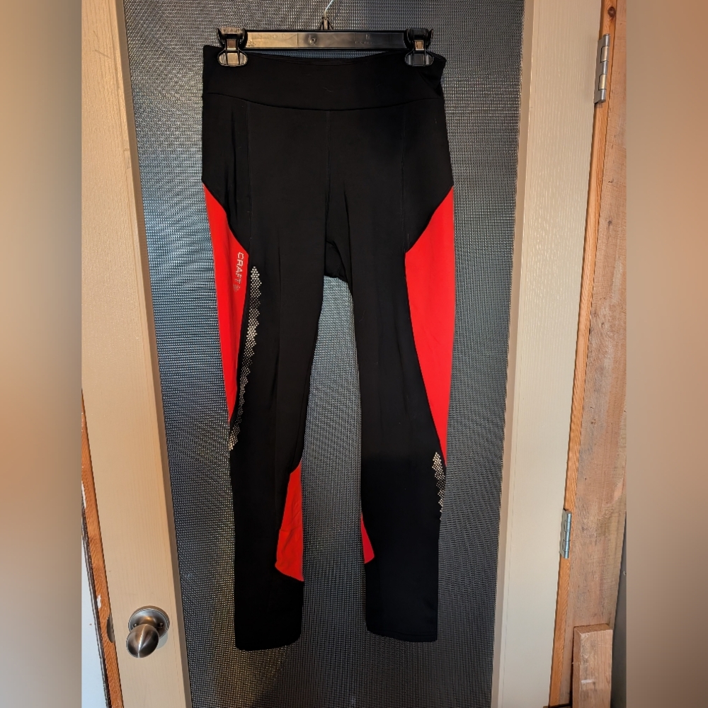 Craft Black and Coral Running Tights
